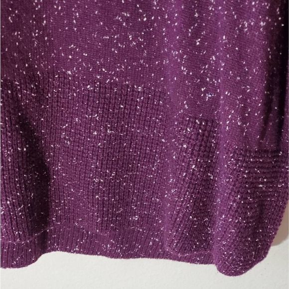 CALVIN KLEIN plus Size purple Space-Dye Cowlneck Sweater 1X 3X new! - Picture 6 of 12